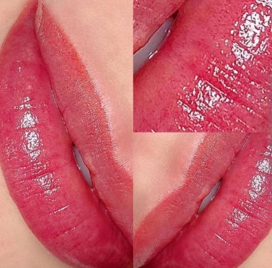 Lèvres BISOUS réalisées en maquillage permanent au Centre Esthétique Anti-Âge de Saint-Raphaël